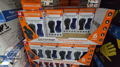 OctoGrip 18 Gauge Nitrile Coated Work Gloves 6-Pack
