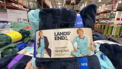 Lands' End Youth 2-Piece Pajama + Robe Set
