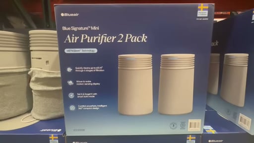 Blueair Mini Signature Air Purifier, 2-Pack with Replacement Filters