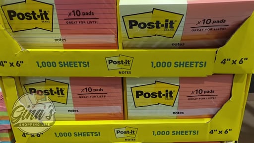 3M Post-it Notes 3" x 3" 24-Pack/2,400 Sheets and 4" x 6" 10-Pack/1,000 Sheets