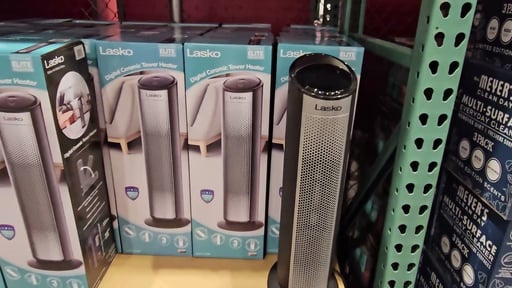 Lasko 22" Digital Ceramic Tower Space Heater with Child Lock and Remote