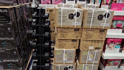 Centr 12-Sided 210 lb Rubber Dumbbell Set