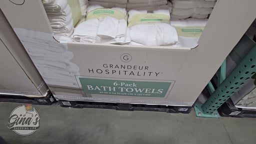 Grandeur Hospitality Bath Towel 6-Pack 30" x 54"