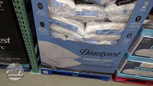 Beautyrest Cooling Cluster Foam Pillow, Standard/Queen Size, 2-Pack
