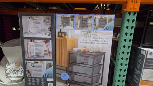 Edifice Mesh Rolling Cart, 3 Tiered Baskets