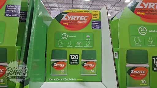 Zyrtec Allergy 10mg Tablets 120 Count