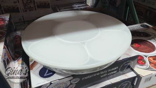 Melamine 15" 7-Piece Lazy Susan with Lid