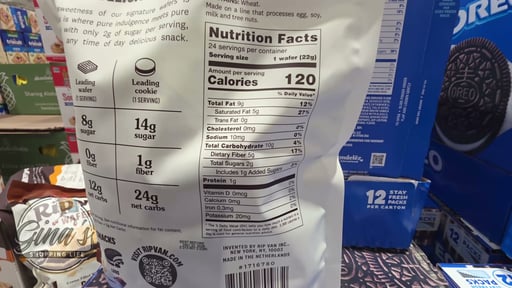 Rip Van Wafels Dark Chocolate Wafers 24 Count Bag