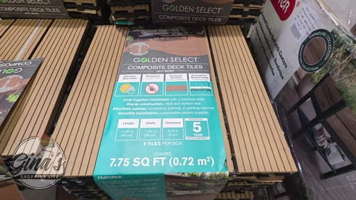 Golden Select 12" x 12" Composite Deck Tiles, Pack of 8