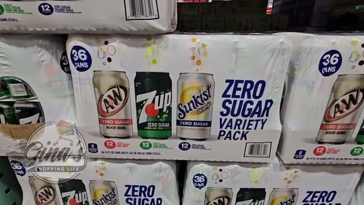 7UP, A&W & Sunkist Zero Sugar Variety 36 CT / 12 oz
