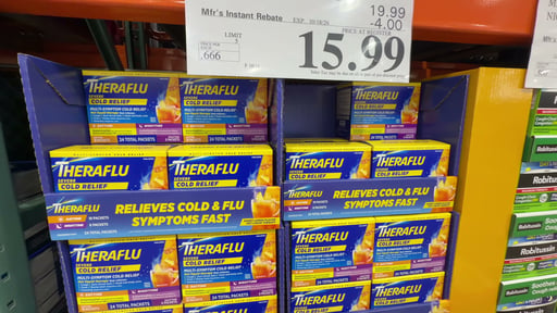 Theraflu Severe Cold Relief 24 Packets Day 18CT + Night 6CT