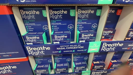 Breathe Right Extra Strength Nasal Strips, Clear, 72 Count