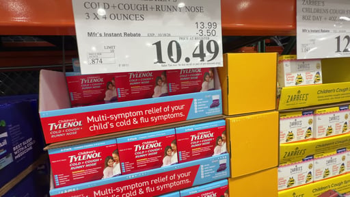 Tylenol Children's Cold+Cough+Runny Nose Oral Suspension, 3 x 4 oz