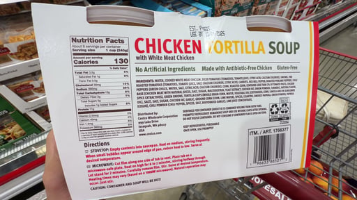 Kirkland Signature Chicken Tortilla Soup, 2 x 32 oz (4 lbs)
