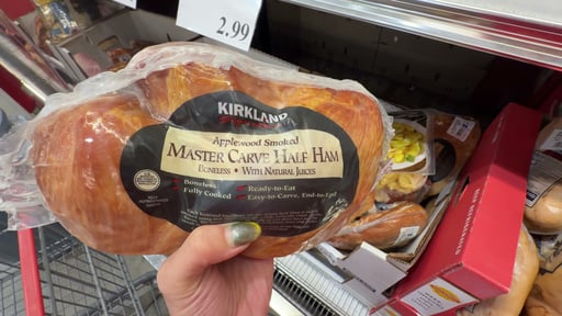 Kirkland Signature MasterCarve Half Ham, Applewood Smoked, Price Per Lb