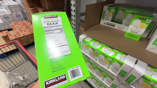 Kirkland Signature Organic Hard-Boiled Eggs, 16/2 ct (3 lbs)