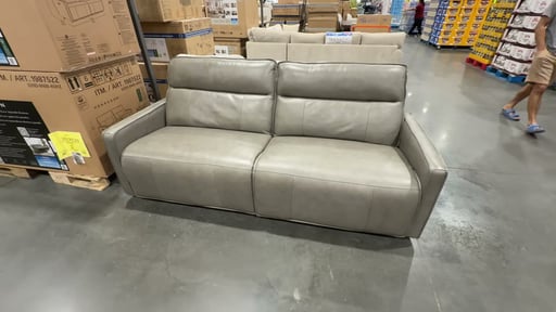 Henredon Keira Leather Power Sofa with Power Headrests