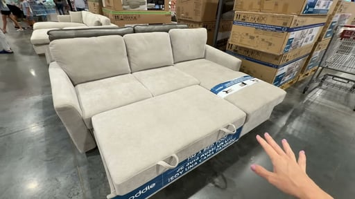 Coddle Cameron Fabric Sleeper Sofa with Reversible Chaise