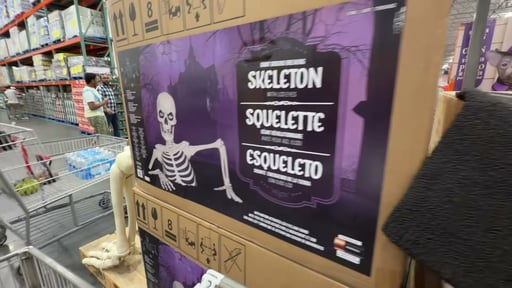 Giant Ground Breaking Skeleton with LCD Eyes and Sounds