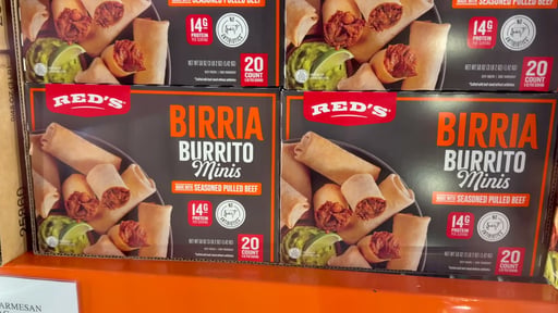 Red's All Natural Birria Mini Burritos 20 CT Box, 50oz