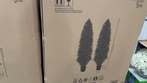 Nearly Natural Faux 4' Cedar Tree UV Resistant 2-Pack