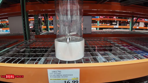 TTU Studio Glass Drink Dispenser with Ceramic Stand