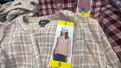 Felina Women's Lurex Plaid Top