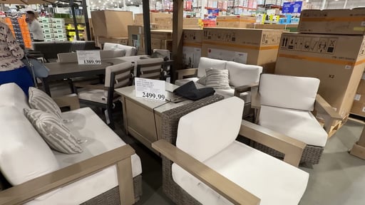 Agio Juniper 5-Piece Deep Seating Set with Fire Table