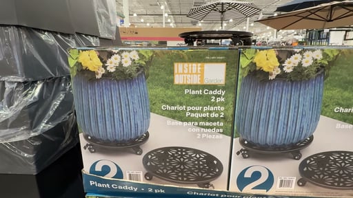 Steel Planter Caddy Set of Two