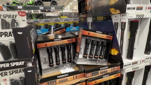 Duracell 1,500 Lumen Flashlight 4-Pack Hybrid Power