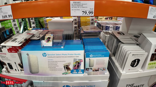 HP Sprocket Select Photo Printer Bundle with 55 Sheets