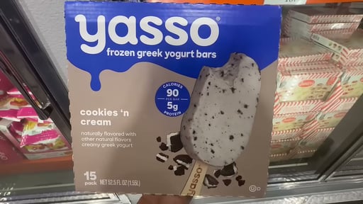 Yasso Greek Yogurt Bar Cookies and Cream 15 Count 52.5 oz