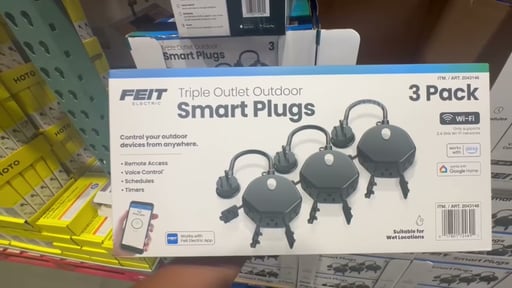 Feit Electric Triple Outlet Outdoor Smart Plug, 3-Pack