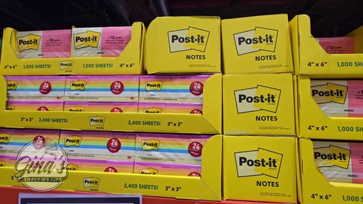 3M Post-it Notes 3" x 3" 24-Pack/2,400 Sheets and 4" x 6" 10-Pack/1,000 Sheets
