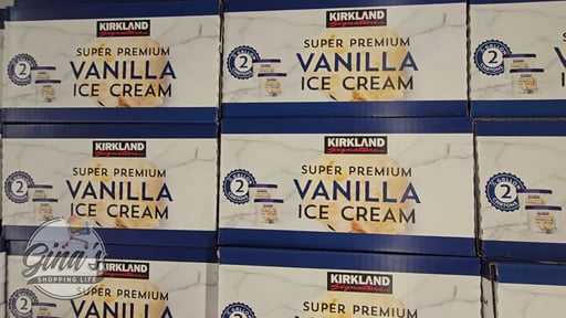 Kirkland Signature Super Premium Vanilla Ice Cream, 2/Half Gal