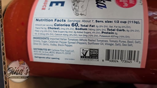Carbone Spicy Vodka Sauce 2/32 Ounce Jar