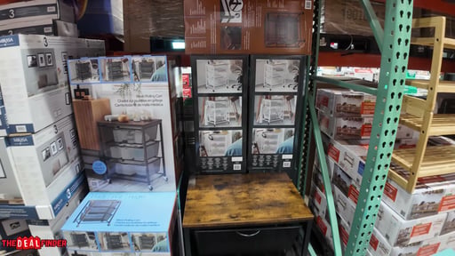 Edifice Mesh Rolling Cart, 3 Tiered Baskets