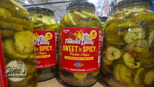 Famous Dave's Sweet 'n Spicy Pickle Chips, 64 fl oz