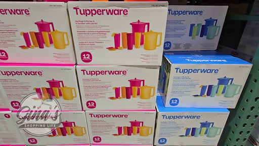 Tupperware Heritage 2-Pitchers & 4-Tumblers with Lids