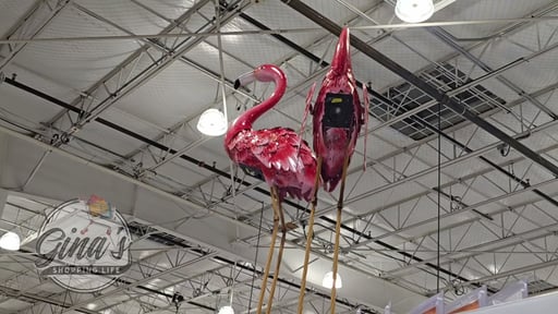 Evergreen Solar LED Metal Flamingo Statue Pair