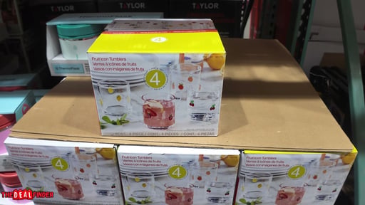 Pandex 14oz Fruit Icon Glass 4 Pack