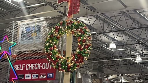 36-Inch Ornament Wreath with LED Lights