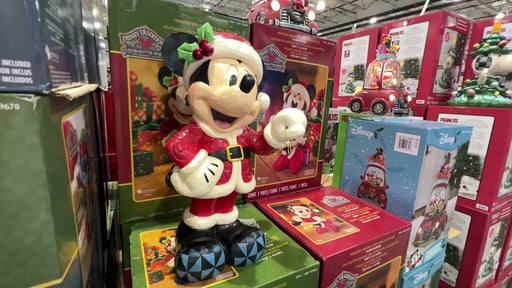 Disney Holiday Statue Mickey or Minnie by Jim Shore