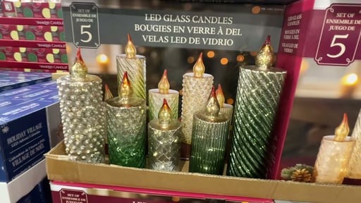 Glass Candles with LED Lights, Set of 5