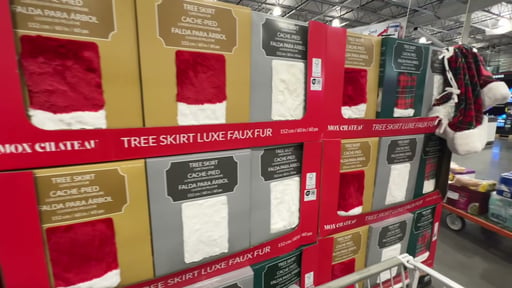 60" Tree Skirt Luxe Faux Fur