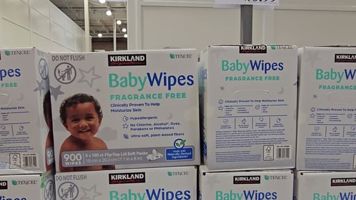 Kirkland Signature Fragrance Free Baby Wipes 900ct