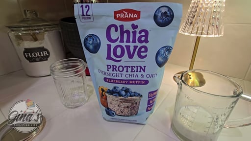 Prana Chia Love Protein Overnight Chia & Oats, Blueberry Muffin, 27.5 oz