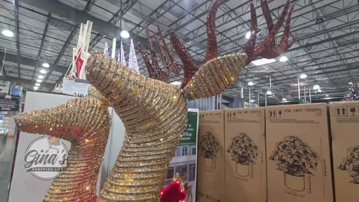 Outdoor Gold Deer Family with LED Lights, Set of 3