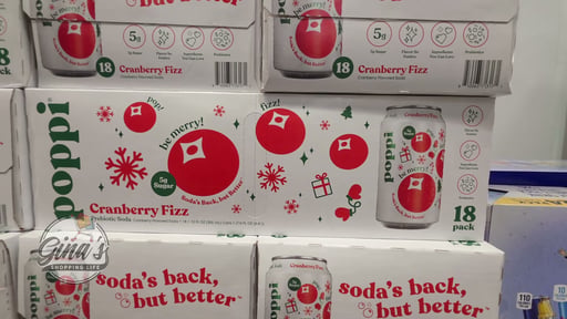 Poppi Cranberry Fizz Prebiotic Soda, 18 x 12 fl oz Cans