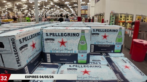 S.Pellegrino Sparkling Natural Mineral Water, 15 x 25.3 fl oz Glass Bottles